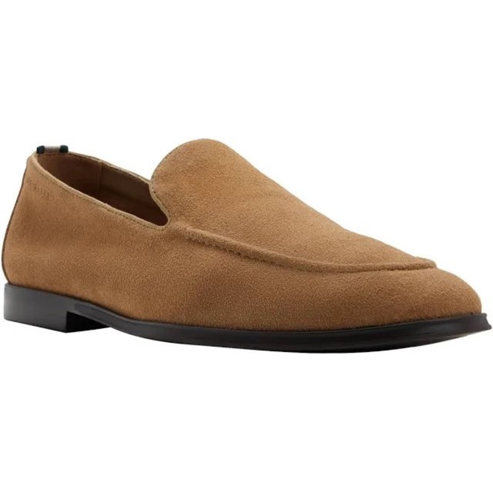 Ted Baker London Croxley Tan Suede Loafers Mens 9 Slip On Shoes Moc Toe Brown